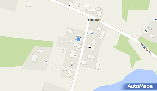 Tobołowo, Tobołowo, 11, mapa Tobołowo