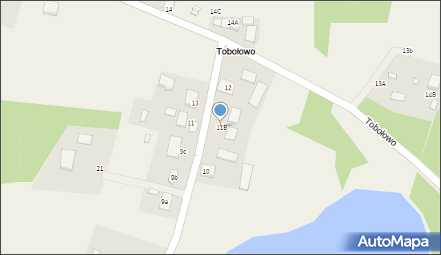 Tobołowo, Tobołowo, 11B, mapa Tobołowo