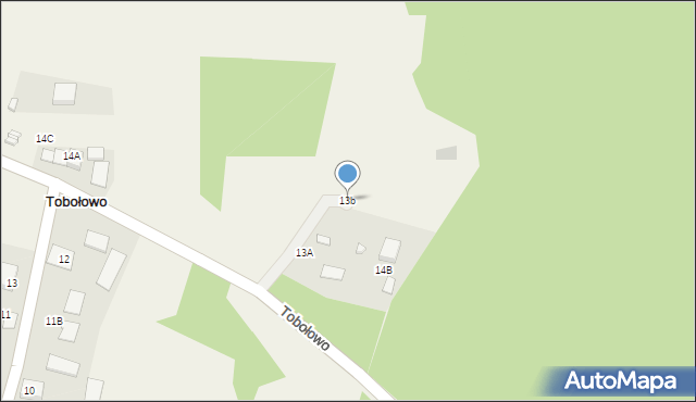 Tobołowo, Tobołowo, 13b, mapa Tobołowo
