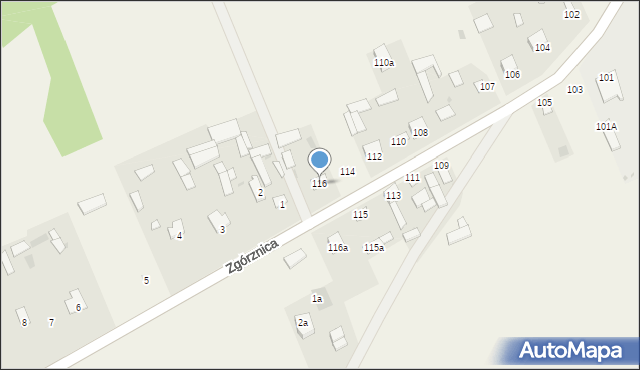 Toczyska, Toczyska, 116, mapa Toczyska
