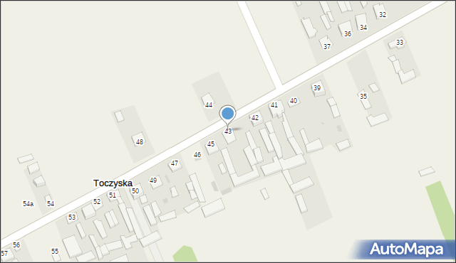 Toczyska, Toczyska, 43, mapa Toczyska
