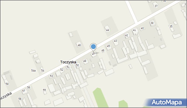 Toczyska, Toczyska, 47, mapa Toczyska