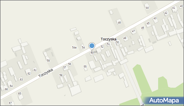 Toczyska, Toczyska, 53, mapa Toczyska