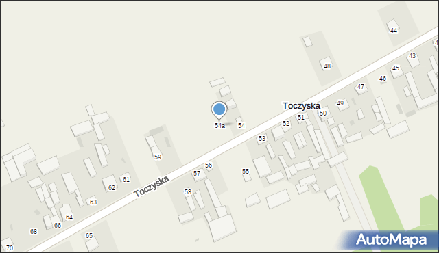 Toczyska, Toczyska, 54a, mapa Toczyska