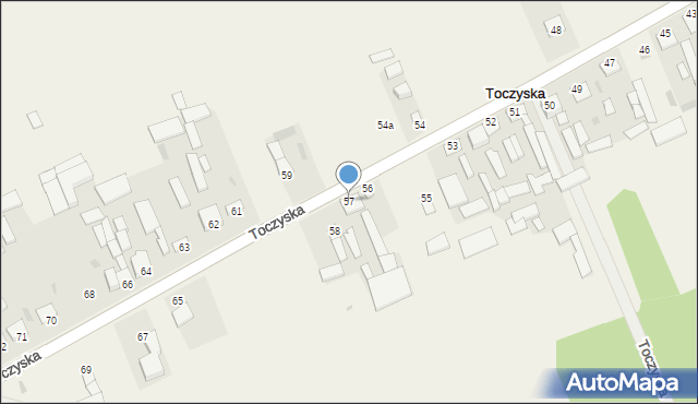 Toczyska, Toczyska, 57, mapa Toczyska