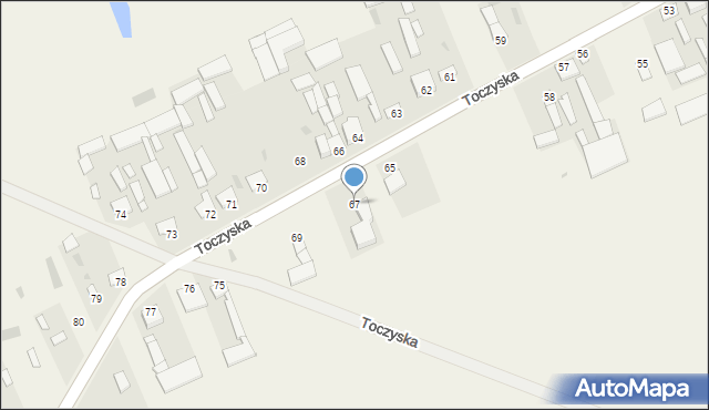 Toczyska, Toczyska, 67, mapa Toczyska