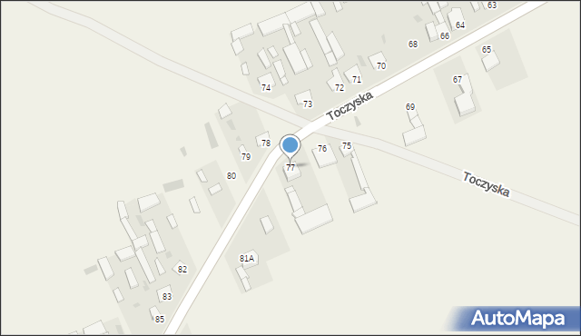 Toczyska, Toczyska, 77, mapa Toczyska