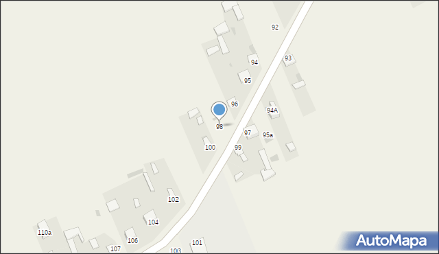 Toczyska, Toczyska, 98, mapa Toczyska