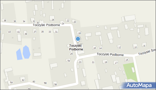 Toczyski Podborne, Toczyski Podborne, 18A, mapa Toczyski Podborne
