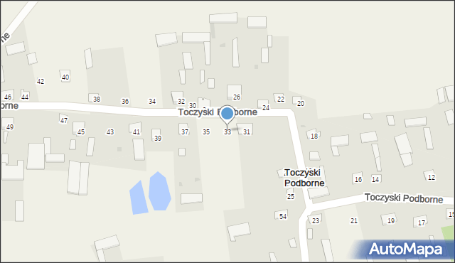 Toczyski Podborne, Toczyski Podborne, 33, mapa Toczyski Podborne
