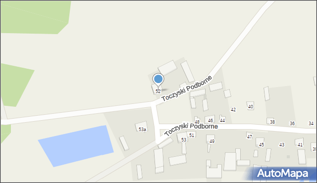 Toczyski Podborne, Toczyski Podborne, 52, mapa Toczyski Podborne