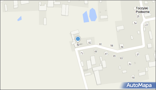 Toczyski Podborne, Toczyski Podborne, 64, mapa Toczyski Podborne