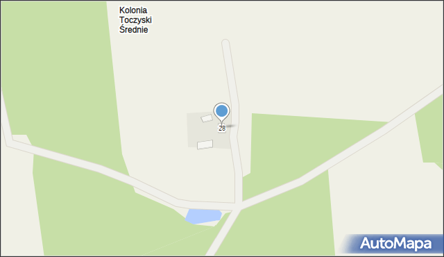 Toczyski Średnie, Toczyski Średnie, 28, mapa Toczyski Średnie
