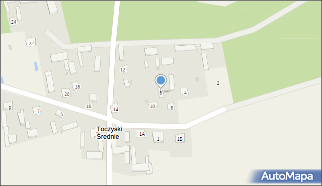 Toczyski Średnie, Toczyski Średnie, 8, mapa Toczyski Średnie
