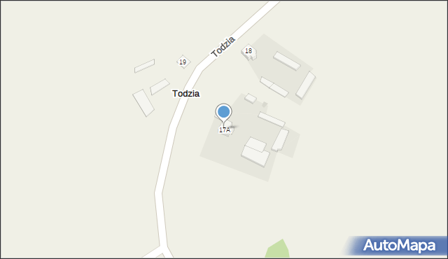 Todzia, Todzia, 17A, mapa Todzia