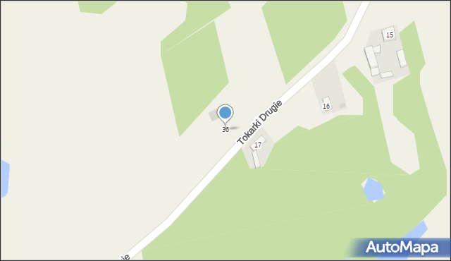 Tokarki Drugie, Tokarki Drugie, 36, mapa Tokarki Drugie