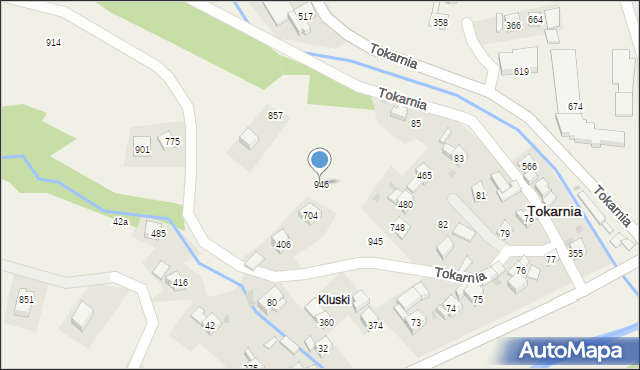 Tokarnia, Tokarnia, 946, mapa Tokarnia