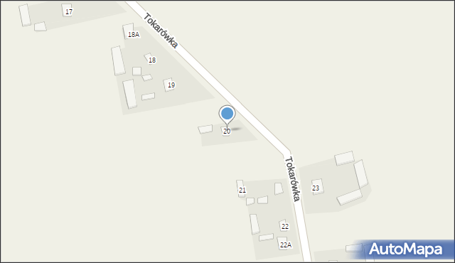 Tokarówka, Tokarówka, 20, mapa Tokarówka