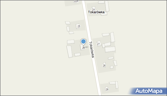 Tokarówka, Tokarówka, 26, mapa Tokarówka