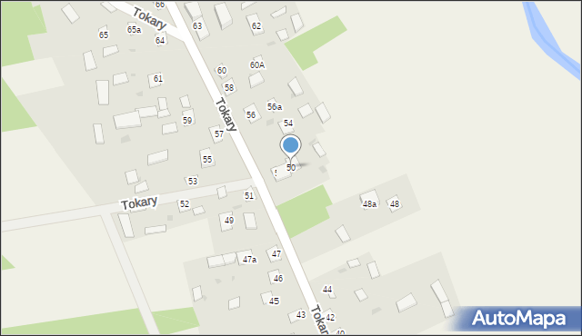 Tokary, Tokary, 50, mapa Tokary