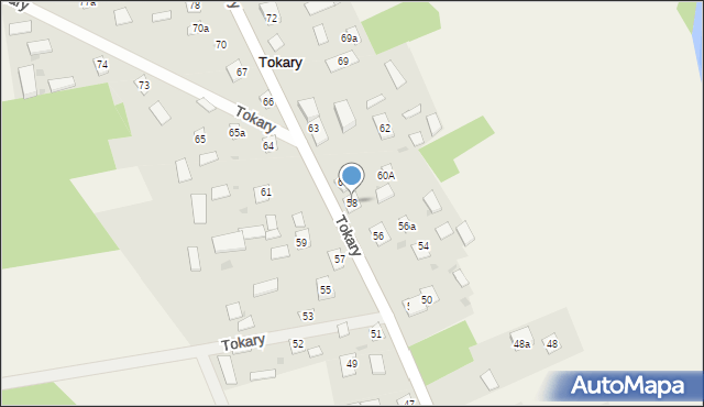 Tokary, Tokary, 58, mapa Tokary