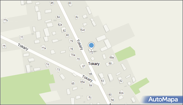 Tokary, Tokary, 72, mapa Tokary