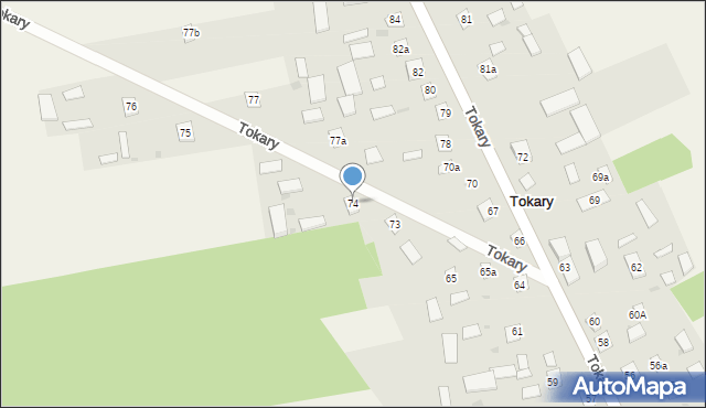Tokary, Tokary, 74, mapa Tokary