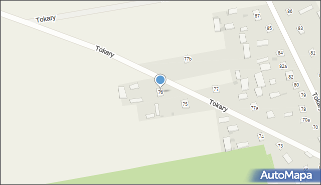 Tokary, Tokary, 76, mapa Tokary