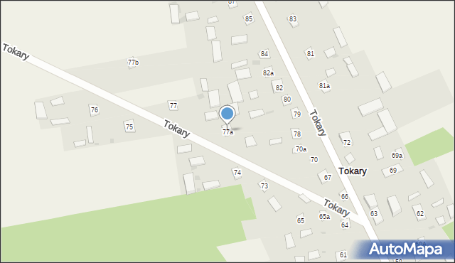 Tokary, Tokary, 77a, mapa Tokary