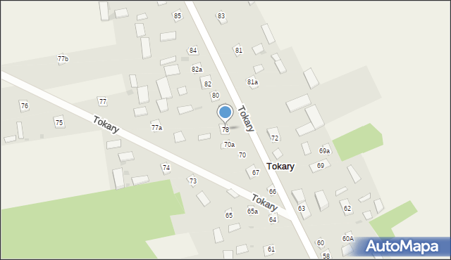 Tokary, Tokary, 78, mapa Tokary