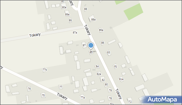 Tokary, Tokary, 85, mapa Tokary