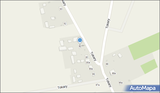 Tokary, Tokary, 91, mapa Tokary