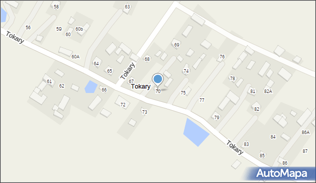 Tokary, Tokary, 70, mapa Tokary