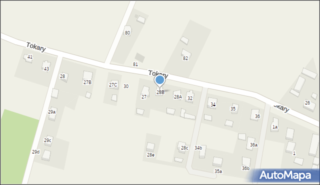 Tokary, Tokary, 28B, mapa Tokary
