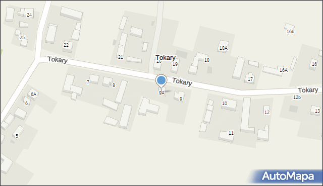Tokary, Tokary, 9A, mapa Tokary
