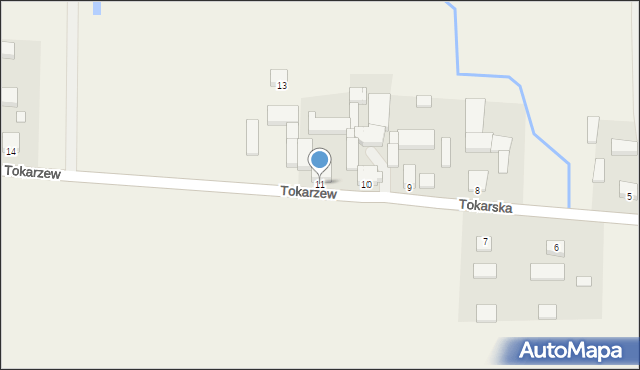 Tokarzew, Tokarzew, 11, mapa Tokarzew