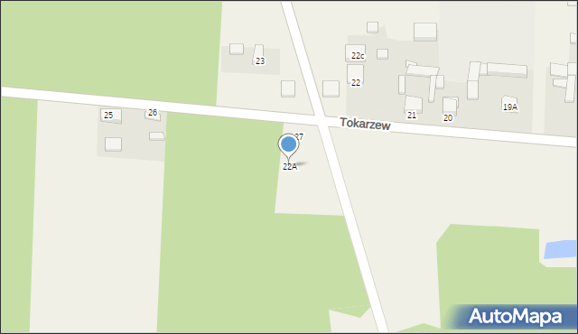 Tokarzew, Tokarzew, 22A, mapa Tokarzew