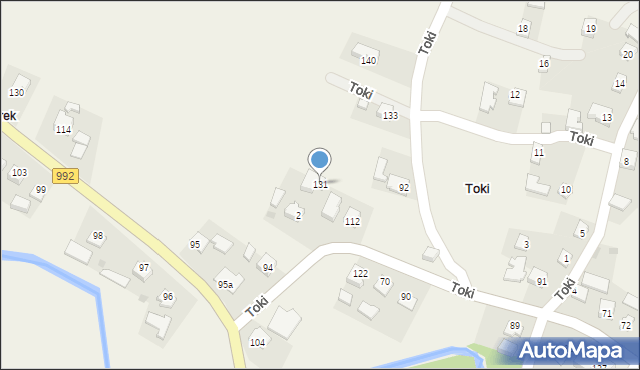 Toki, Toki, 131, mapa Toki