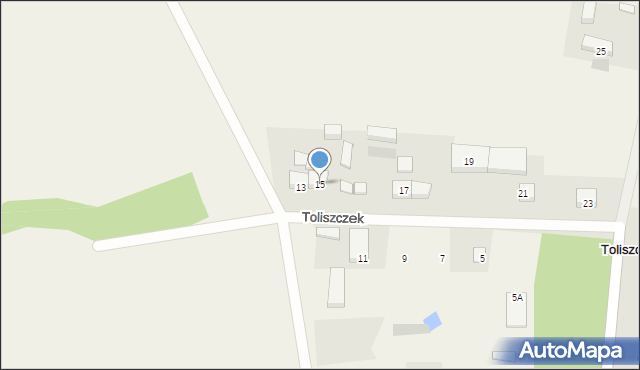 Toliszczek, Toliszczek, 15, mapa Toliszczek