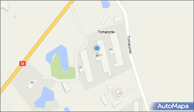 Tomaryny, Tomaryny, 9B, mapa Tomaryny