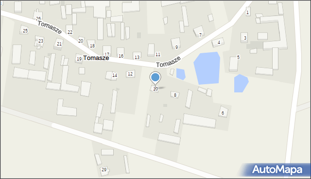 Tomasze, Tomasze, 10, mapa Tomasze