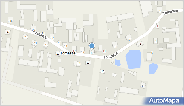 Tomasze, Tomasze, 13, mapa Tomasze