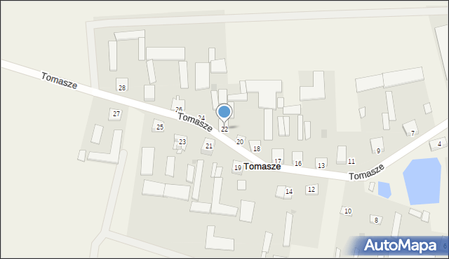 Tomasze, Tomasze, 22, mapa Tomasze