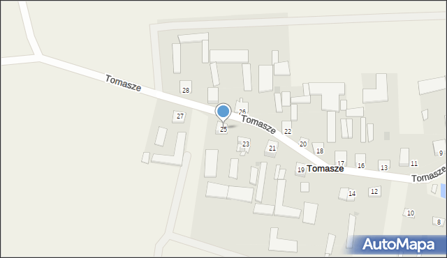 Tomasze, Tomasze, 25, mapa Tomasze