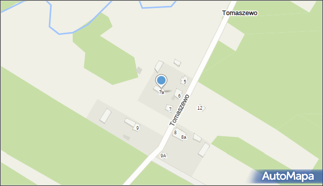 Tomaszewo, Tomaszewo, 7a, mapa Tomaszewo