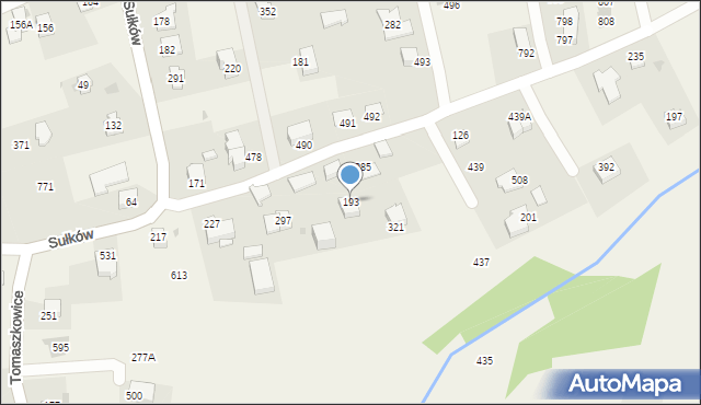 Tomaszkowice, Tomaszkowice, 193, mapa Tomaszkowice