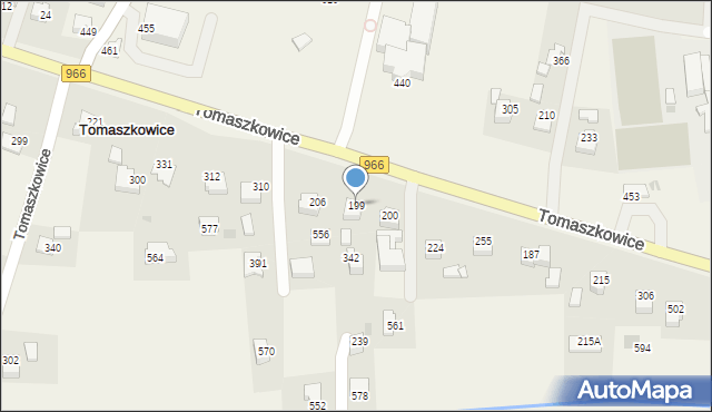 Tomaszkowice, Tomaszkowice, 199, mapa Tomaszkowice