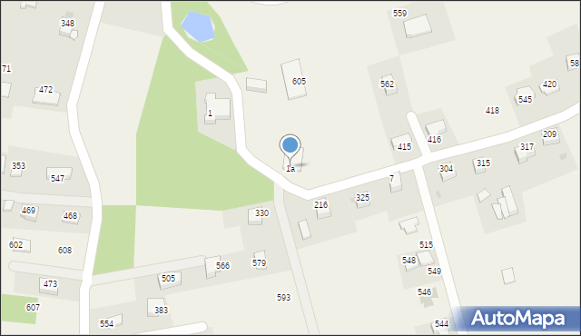 Tomaszkowice, Tomaszkowice, 1a, mapa Tomaszkowice