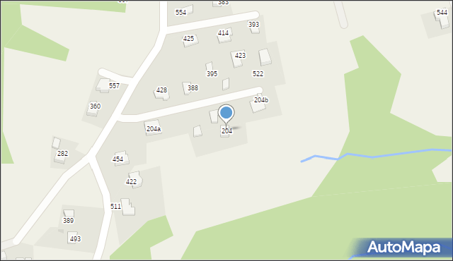 Tomaszkowice, Tomaszkowice, 204, mapa Tomaszkowice