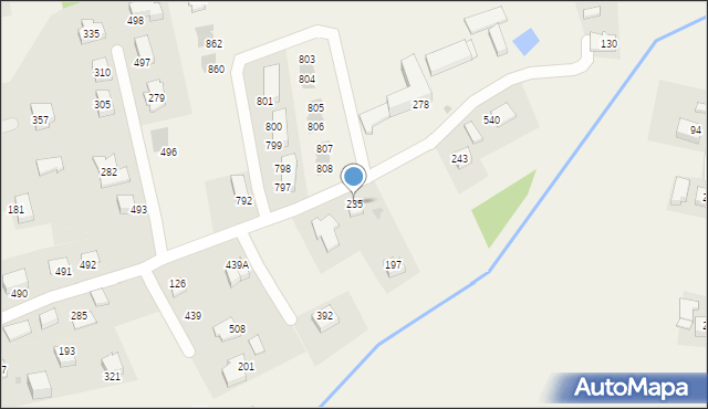 Tomaszkowice, Tomaszkowice, 235, mapa Tomaszkowice
